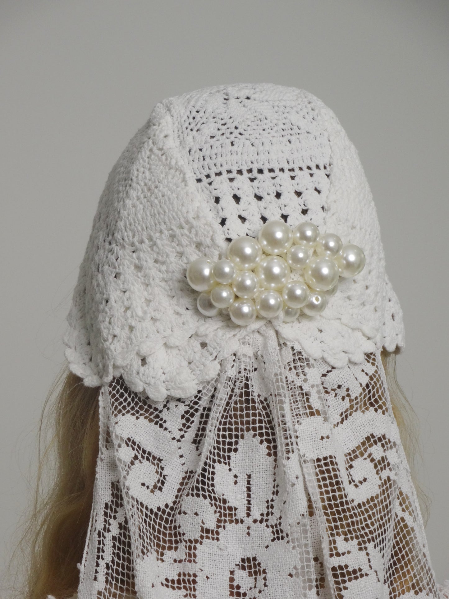 LONG CROCHET HEADPIECE