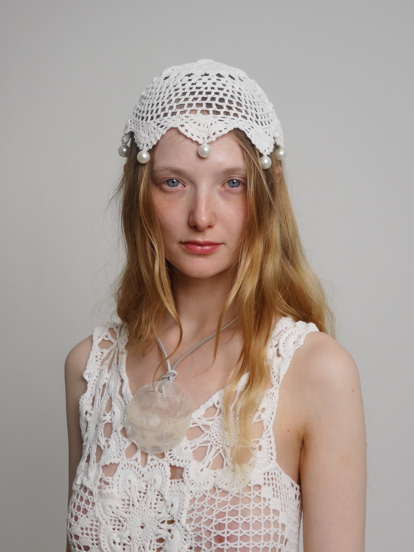 CROCHET PEARLS HEADPIECE