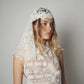 Beige lace headpiece