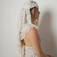 Beige lace headpiece