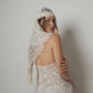 Beige lace headpiece