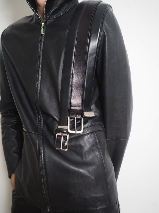 LEATHER BELT JACKET