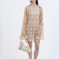 BEIGE CROCHET DRESS