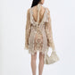 BEIGE CROCHET DRESS