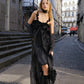 BLACK SILK DRESS