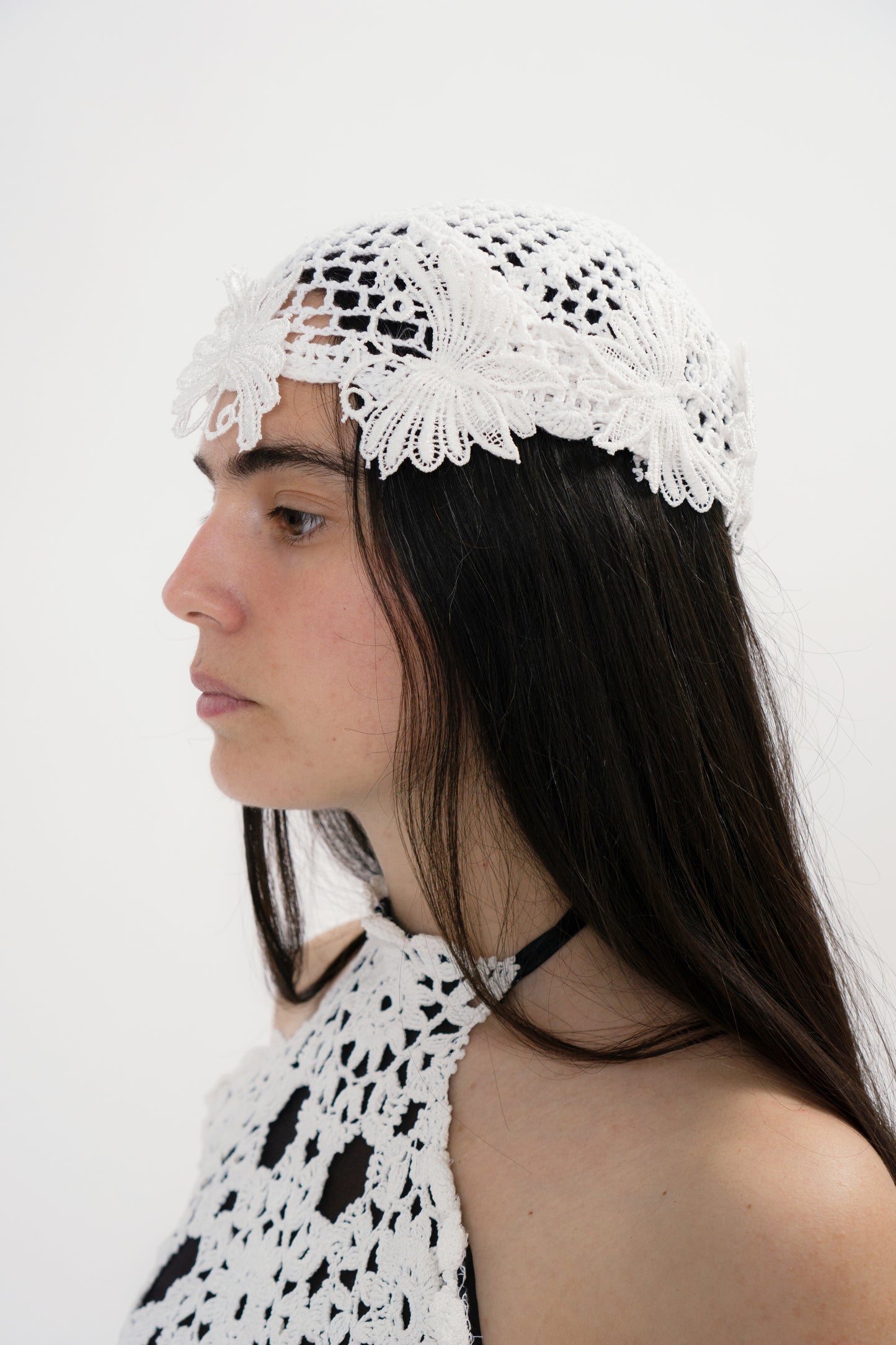 Butterfly crochet detail headpiece