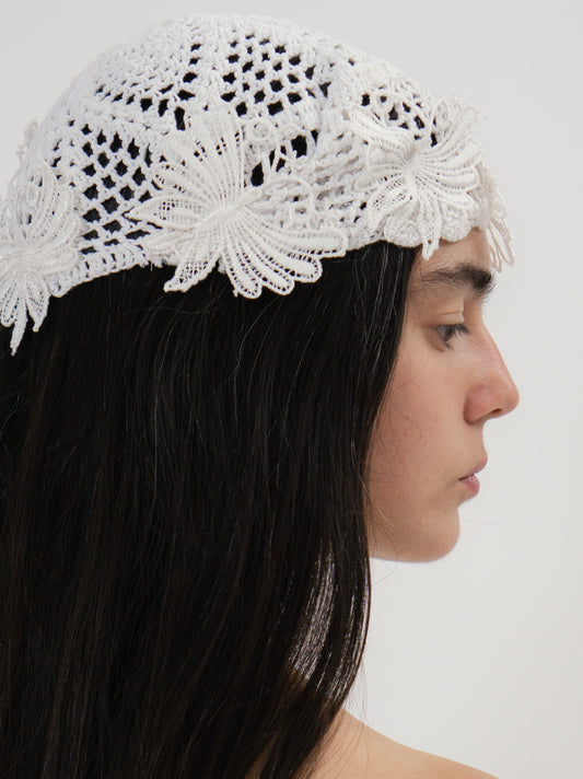 Butterfly crochet detail headpiece